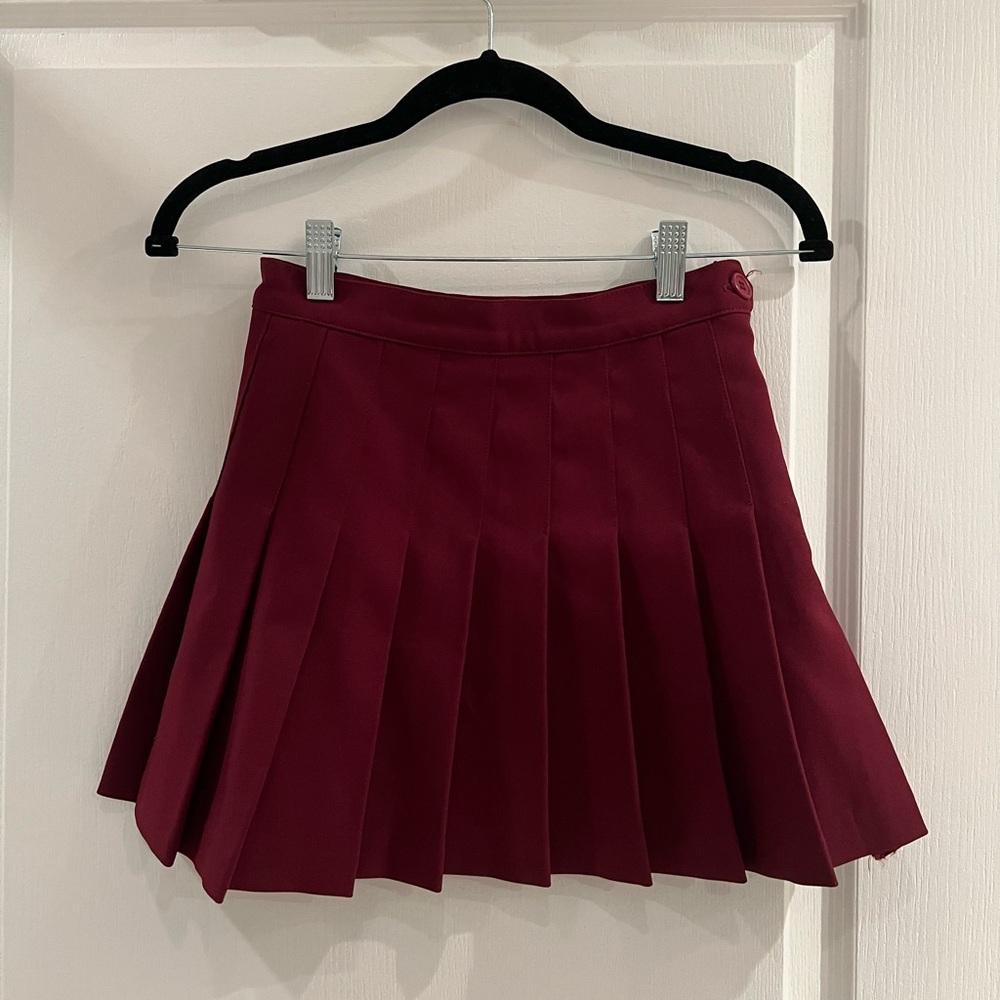 American Apparel Burgundy Mini Skirt